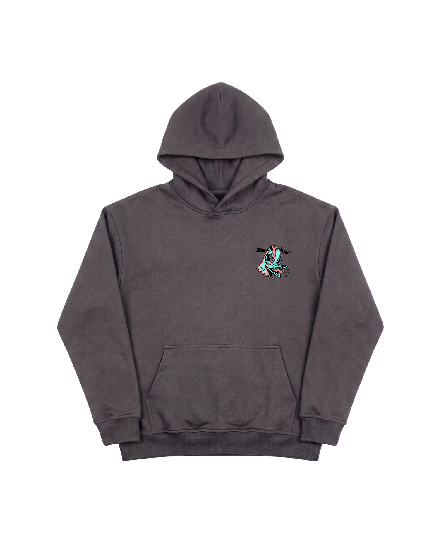 Angry Paloma Hoodie 410 Gris Oscuro Cubica