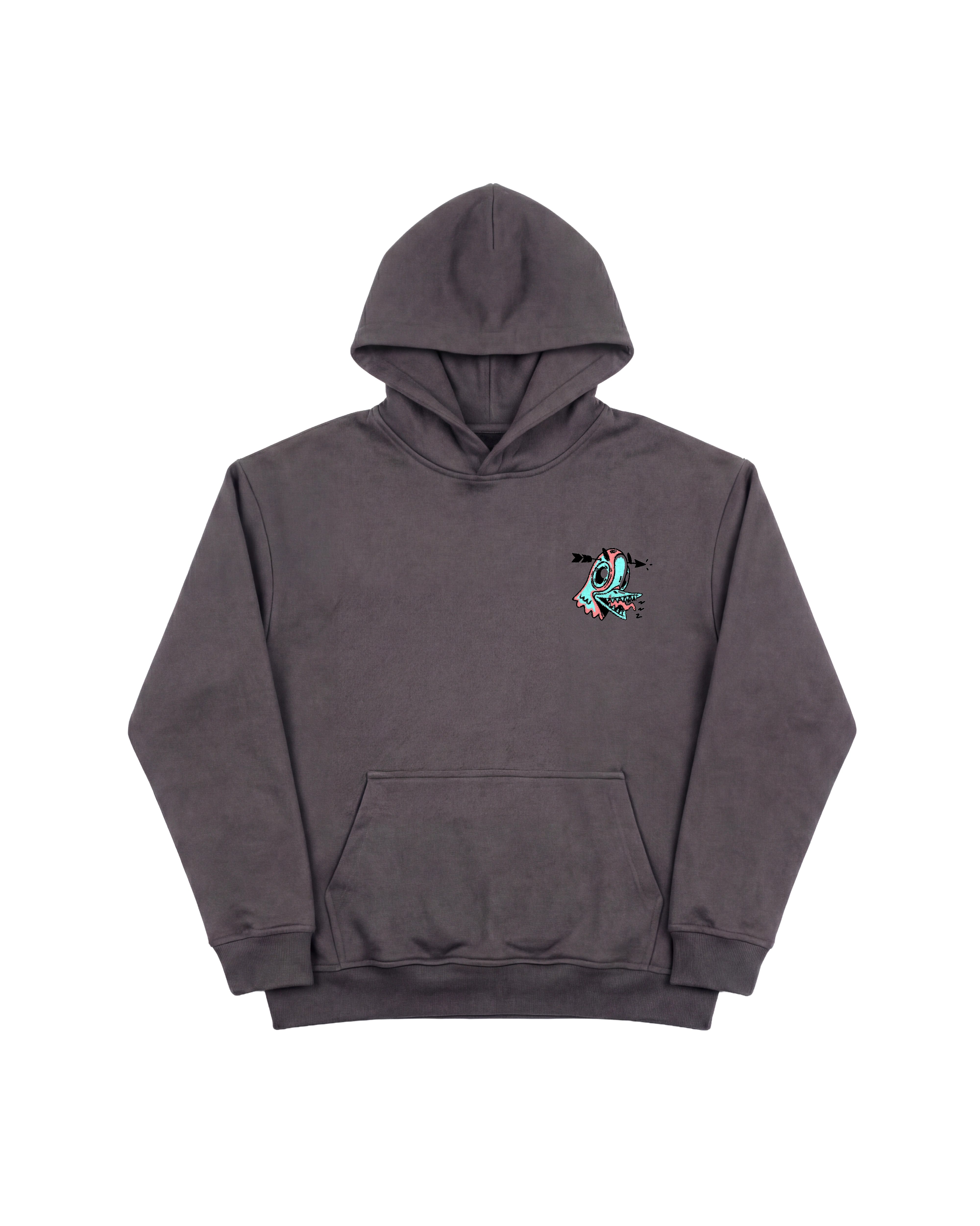Angry Paloma Hoodie 410 Gris Oscuro Cubica