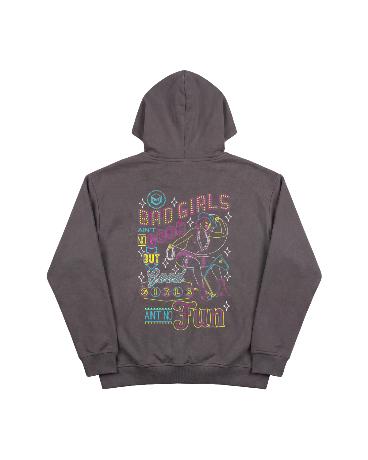 Bad Girls Hoodie 410 Gris Oscuro Cubica