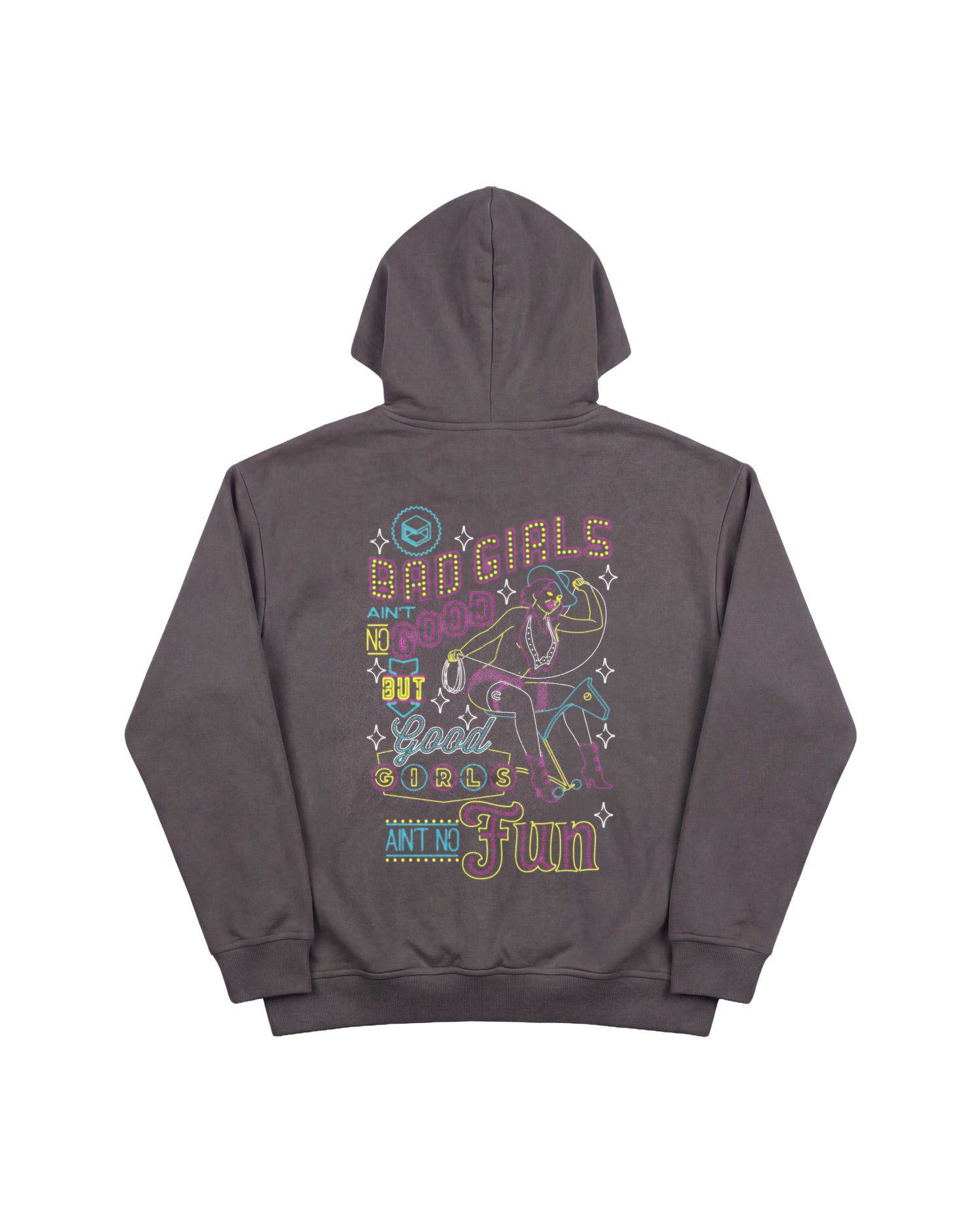 Bad Girls Hoodie 410 Gris Oscuro Cubica