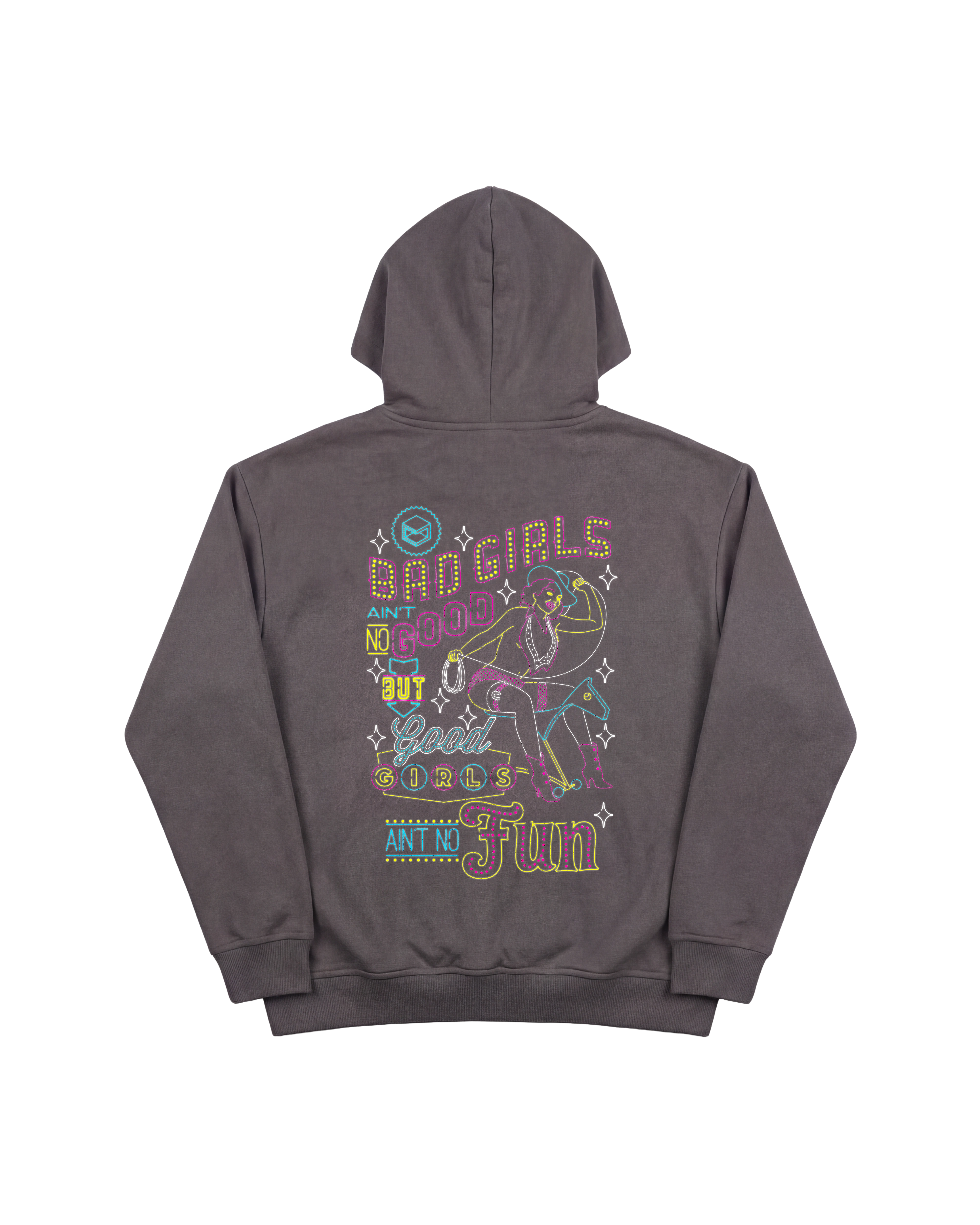 Bad Girls Hoodie 410 Gris Oscuro Cubica