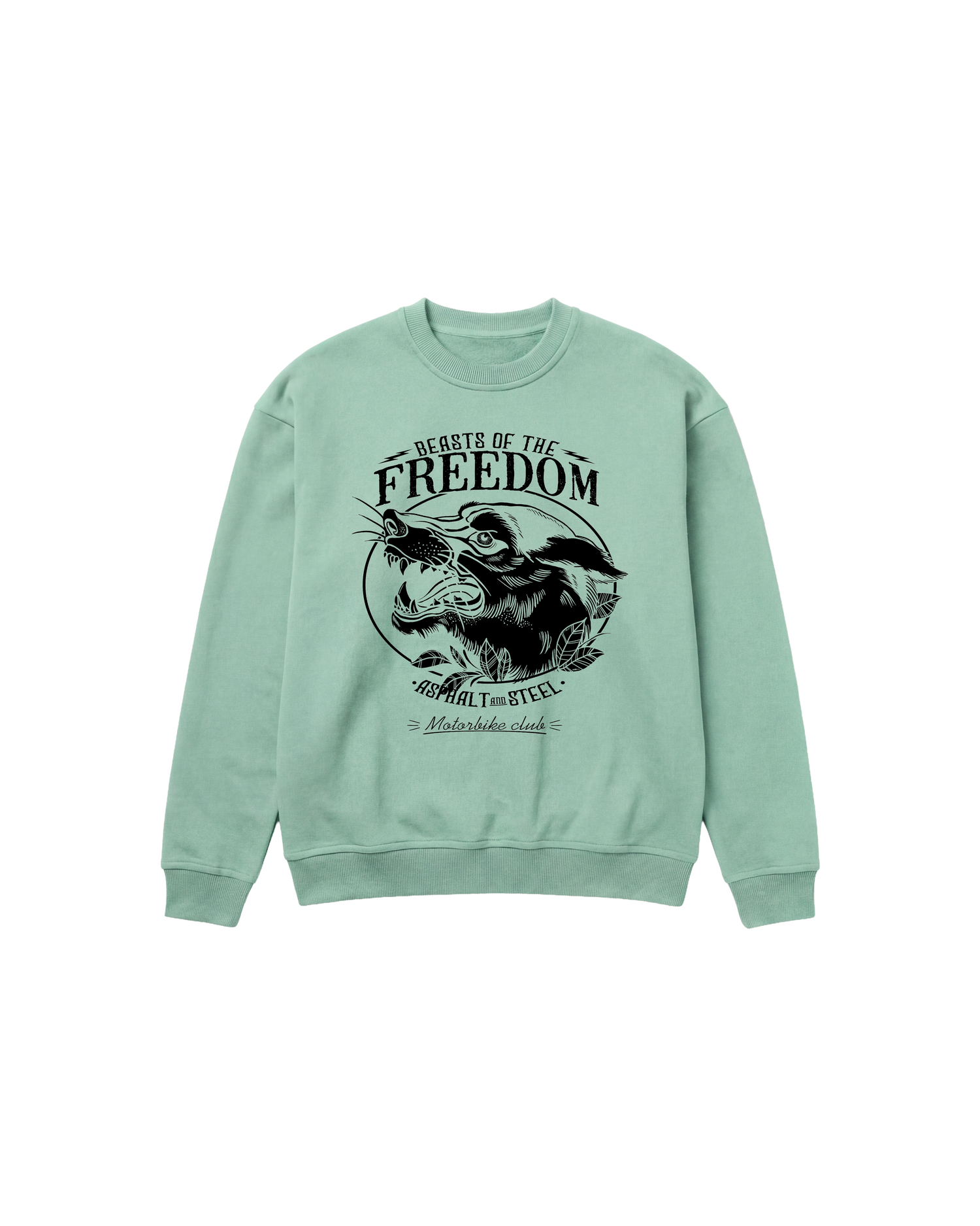 Beast Freedom Sweatshirt 410 Verde Menta Cubica