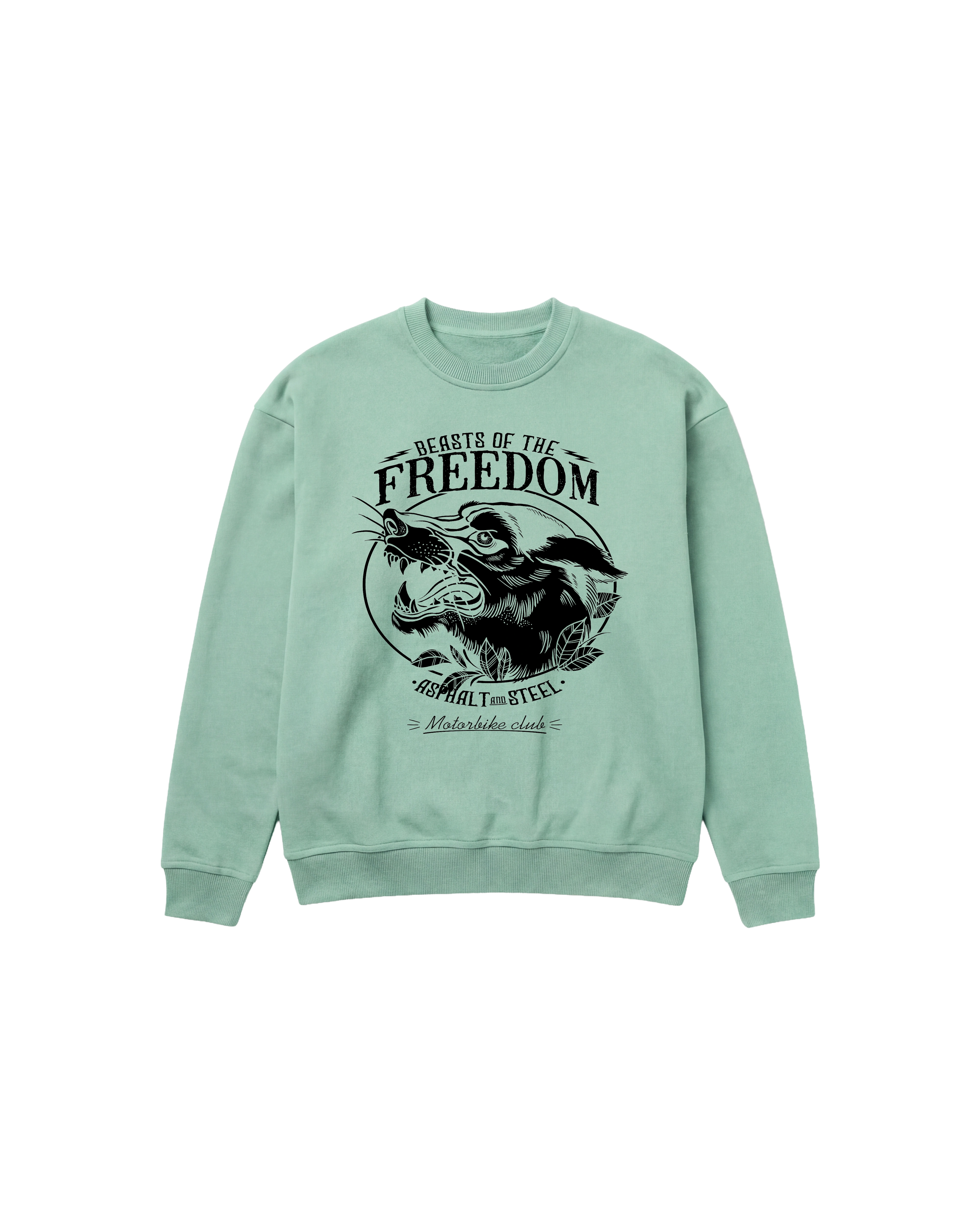 Beast Freedom Sweatshirt 410 Verde Menta Cubica