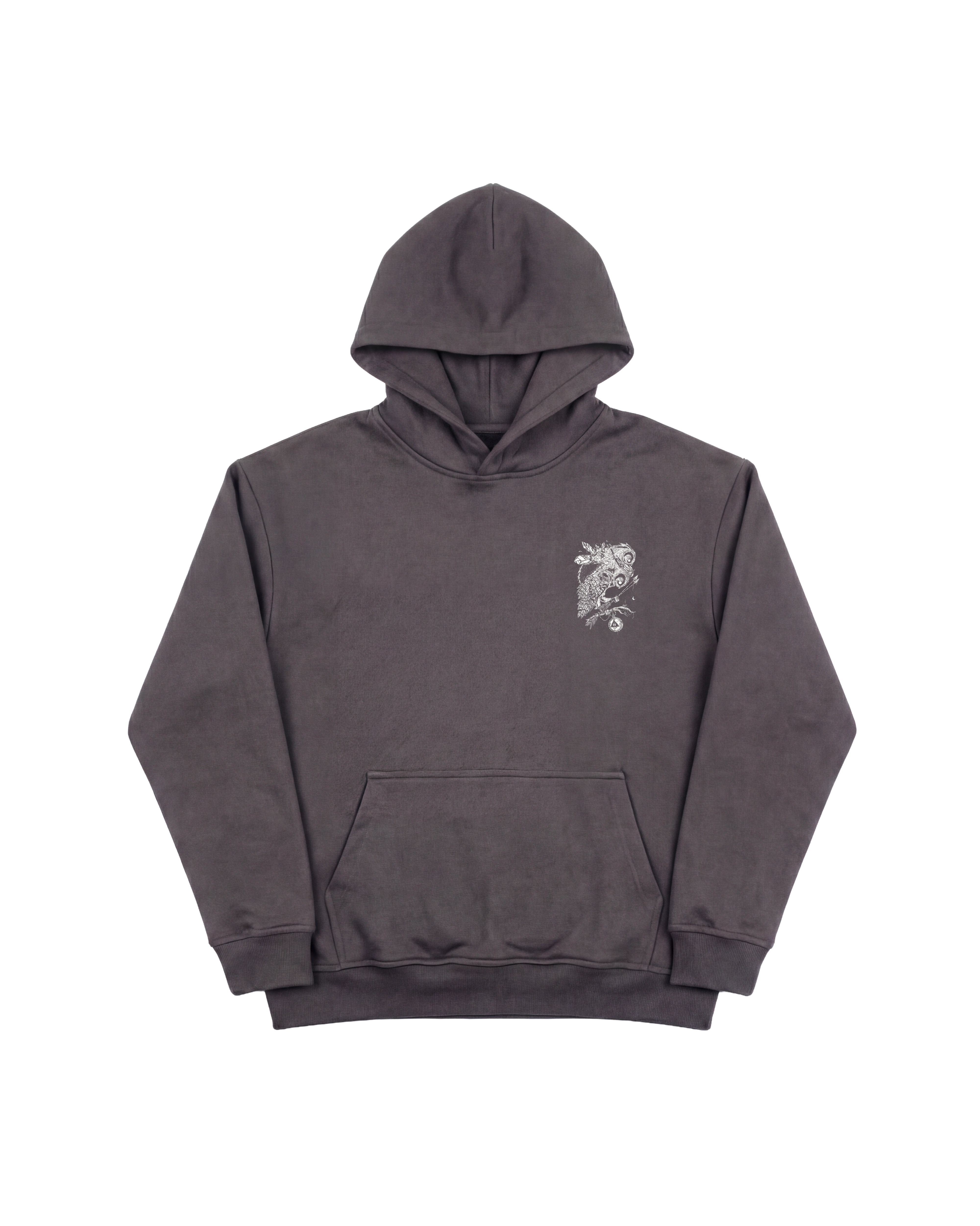 Big Owl Hoodie 410 Gris Oscuro Cubica