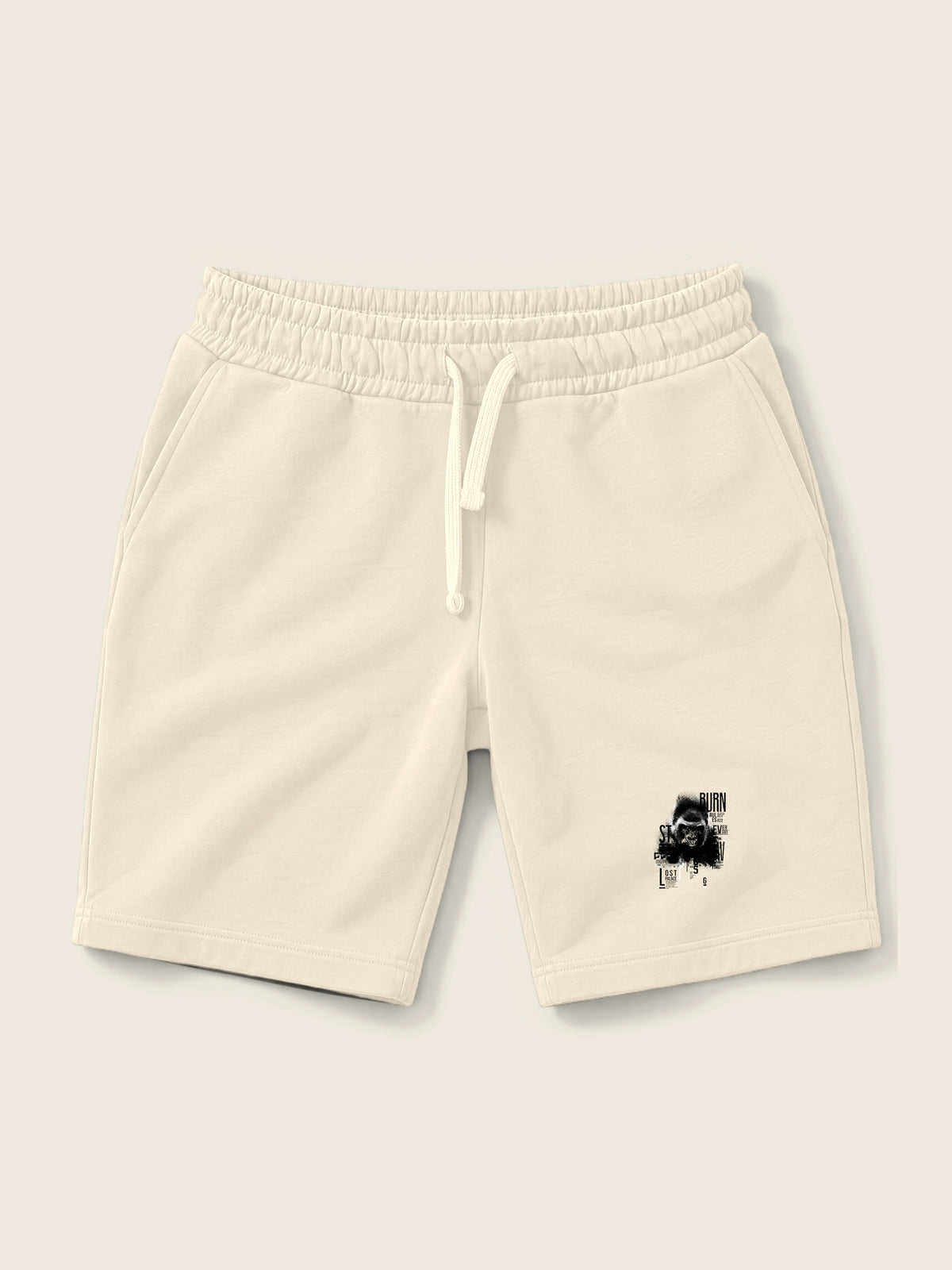Burn · Pantaloneta 410g Crudo, crudo, estampado bolsillo, vista frontal