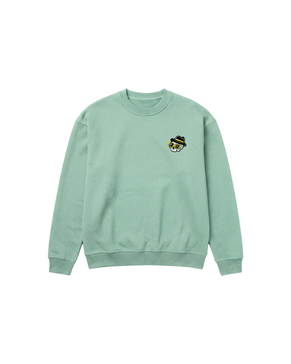 Calavera Cool Sweatshirt 410 Verde Menta Cubica