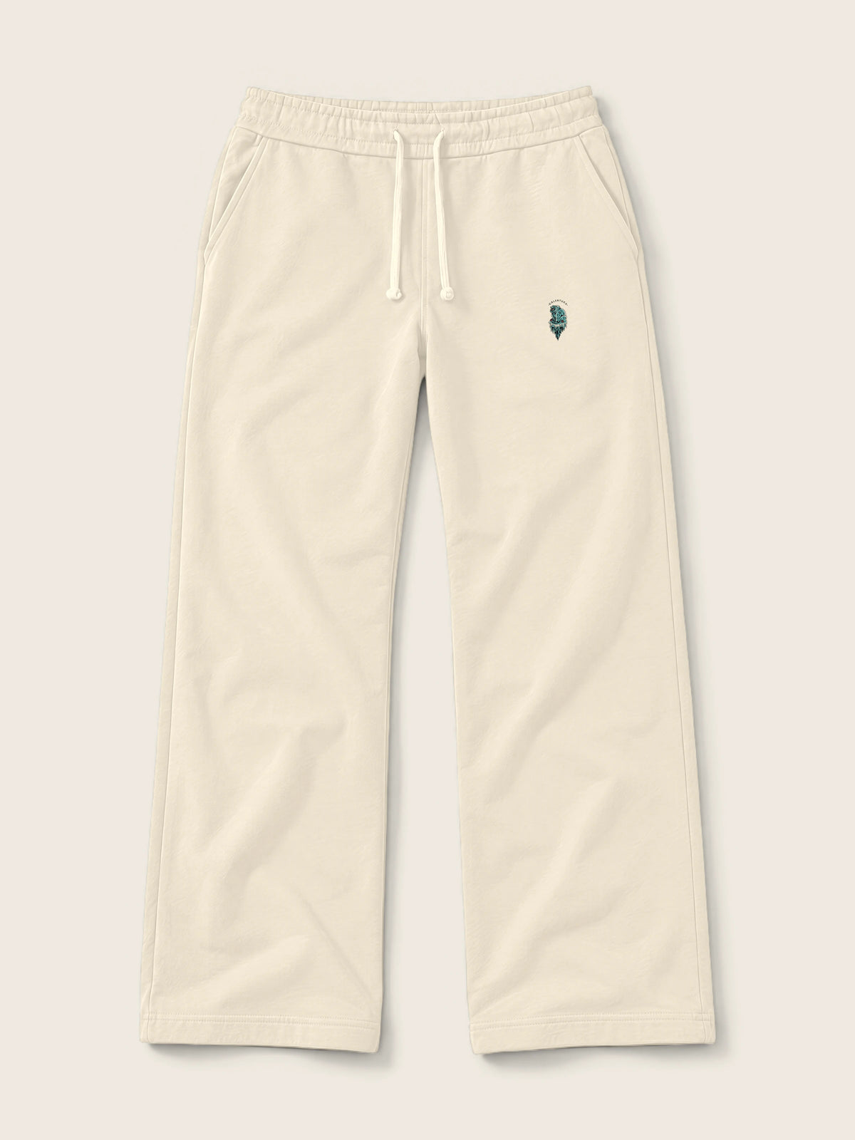 Calentura Oso Polar · Pantalón Sudadera 410g Crudo, crudo, estampado bolsillo, vista frontal