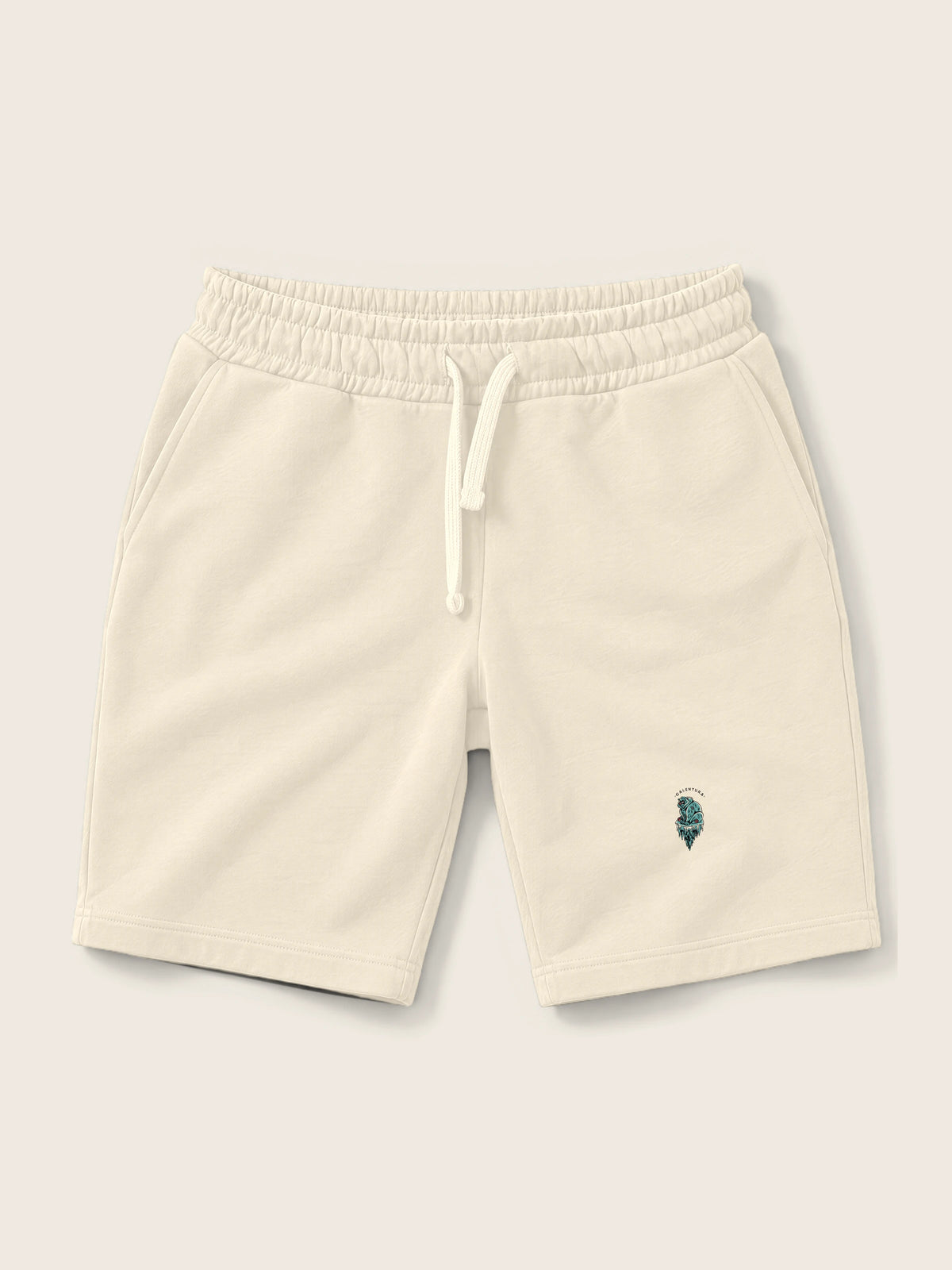 Calentura Oso Polar · Pantaloneta 410g Crudo, crudo, estampado bolsillo, vista frontal