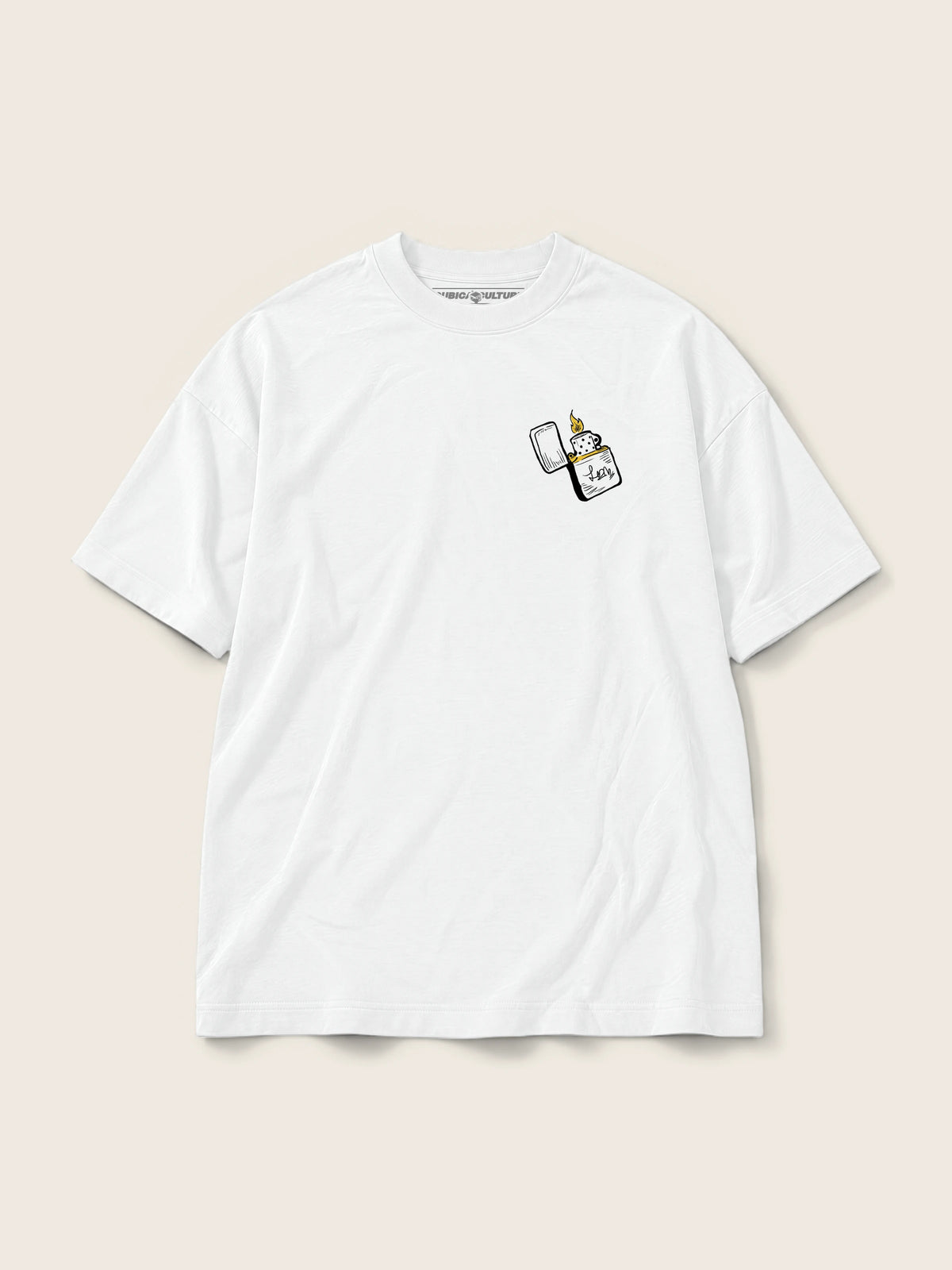 Candela · Camiseta Semi Oversize 250g Blanco — Imagen del producto 1