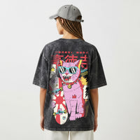 Camiseta Cubica Neon Cat (THE LIGHTS)