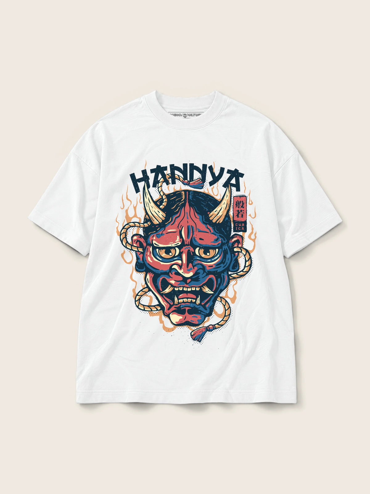 China Hannya · Camiseta Semi Oversize 250g Blanco — Imagen del producto 1