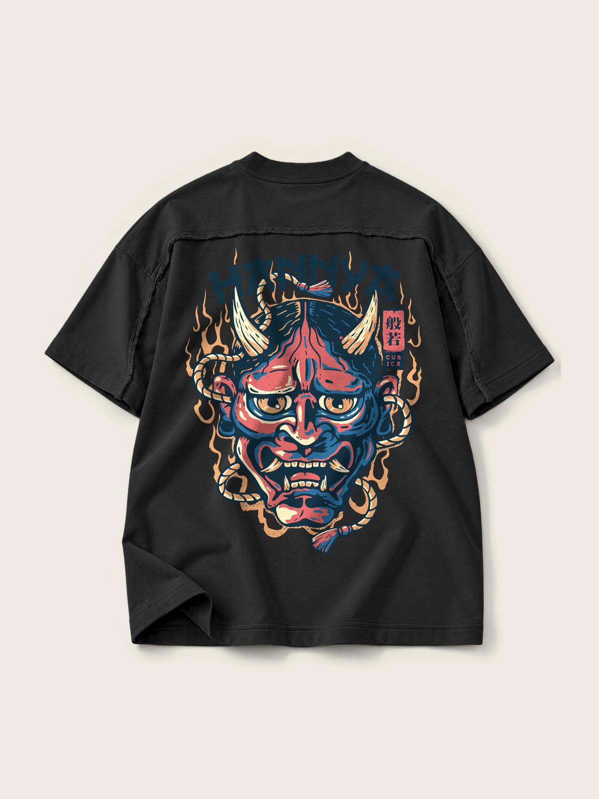 China Hannya · Camiseta Semi Oversize con Cortes 410g — Imagen del producto 7