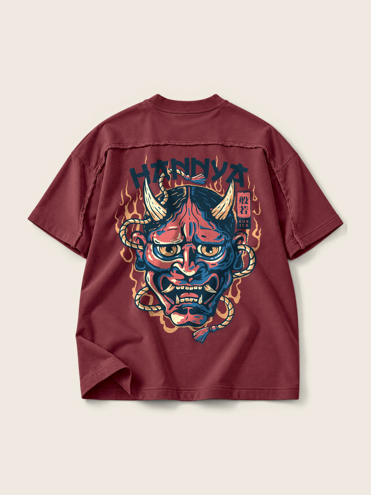 China Hannya · Camiseta Semi Oversize con Cortes 410g — Imagen del producto 11