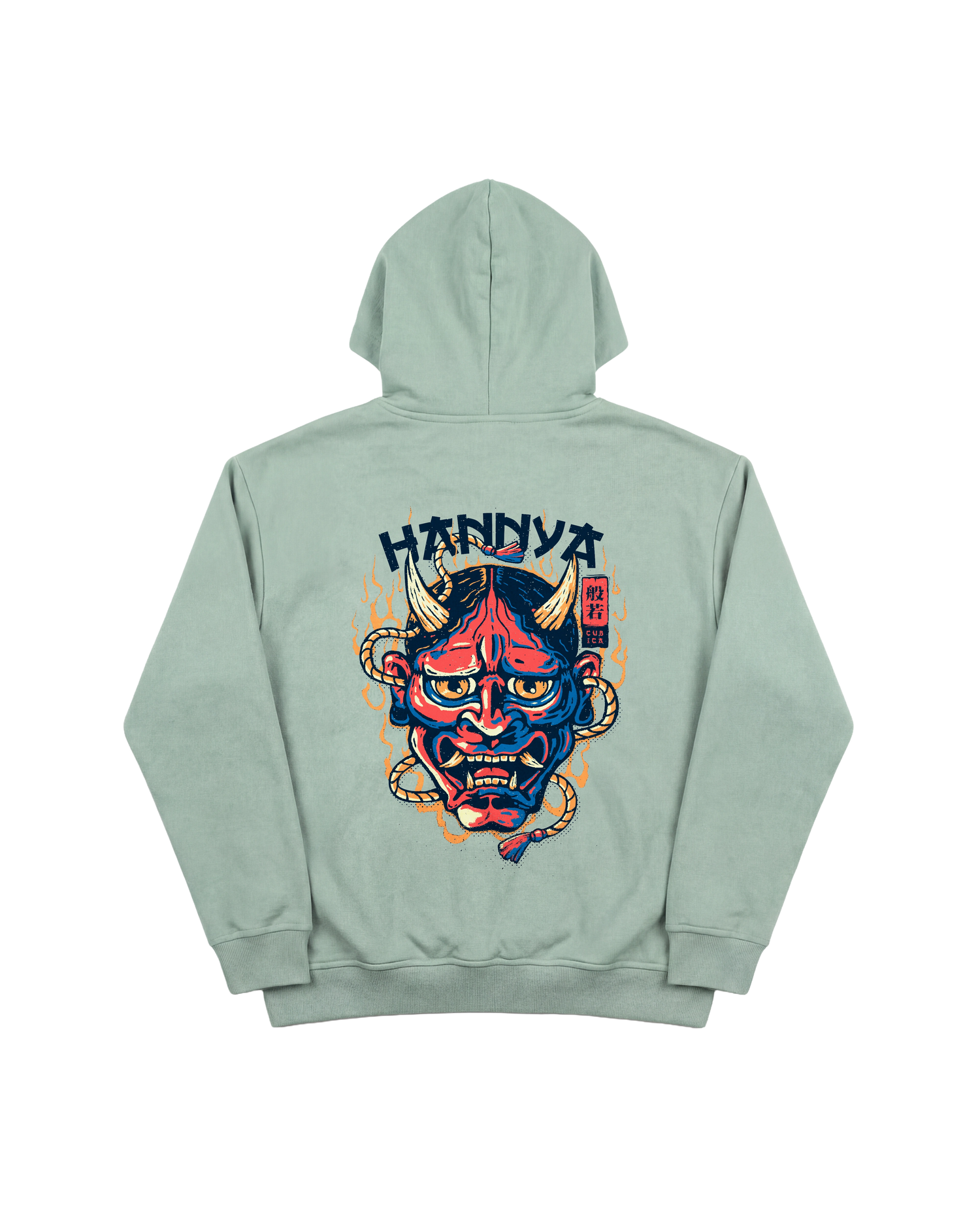 China Hannya Hoodie 410 Verde Menta Cubica