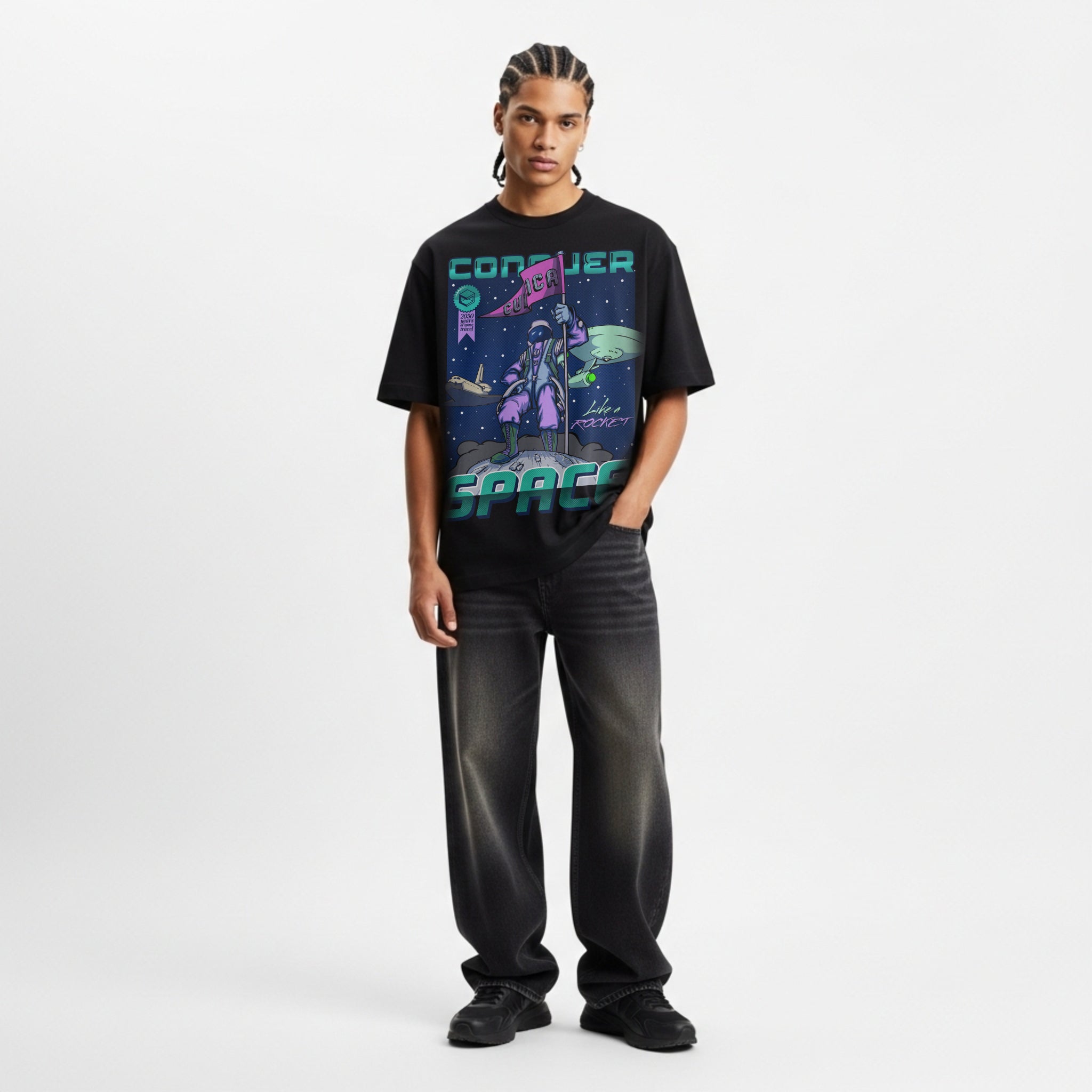 Camiseta Cubica Conquer Space