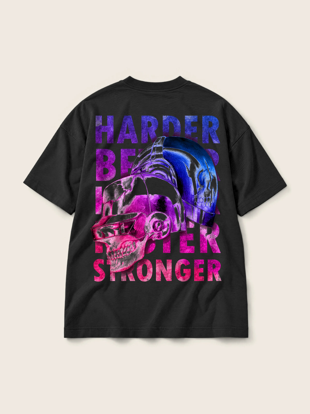 Cráneos Daft Punk · Camiseta Semi Oversize 310g — Imagen del producto 3
