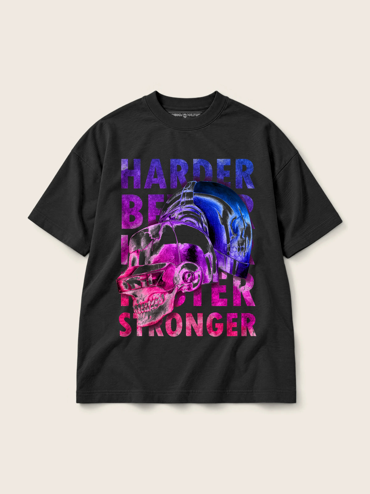 Cráneos Daft Punk · Camiseta Semi Oversize 310g — Imagen del producto 1