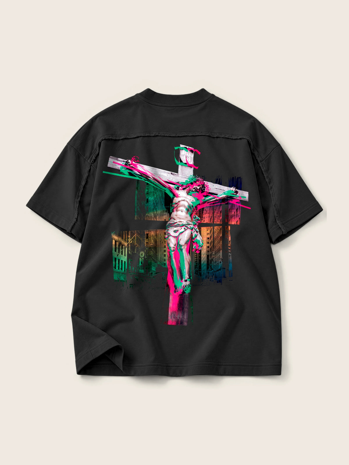 Cristo · Camiseta Semi Oversize con Cortes 410g — Imagen del producto 7