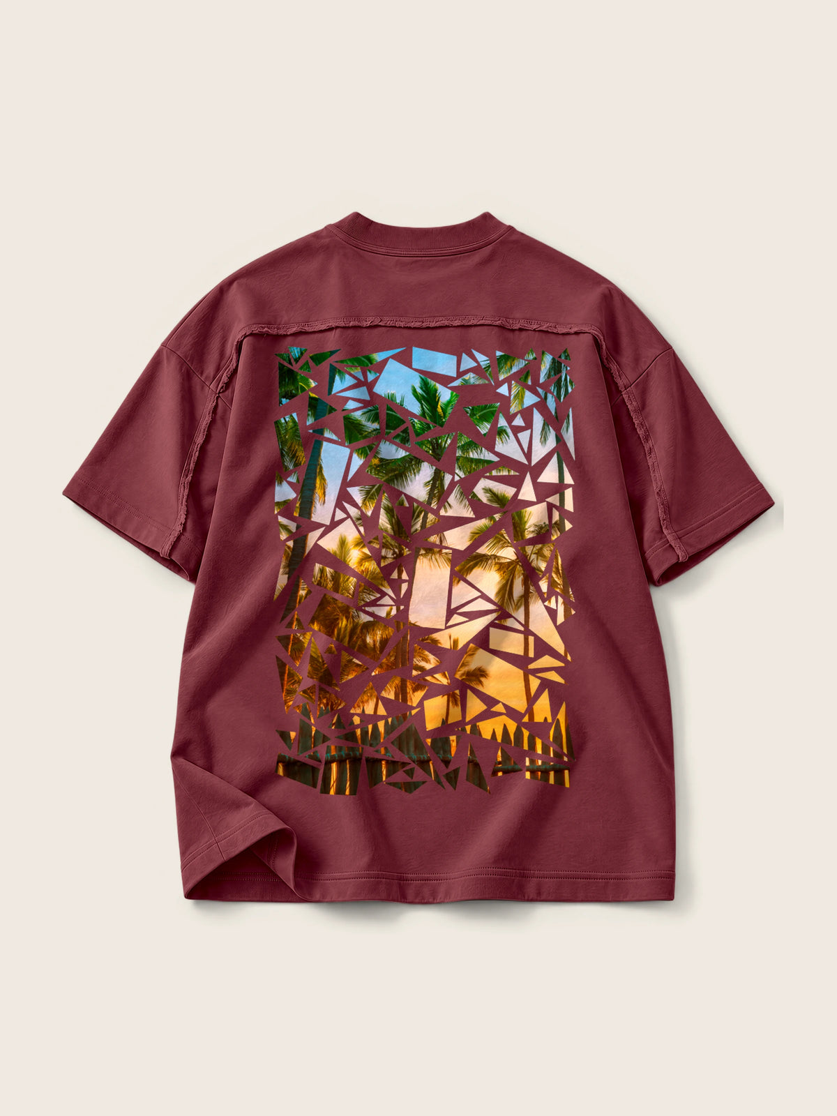 Crystal Beach · Camiseta Semi Oversize con Cortes 410g — Imagen del producto 7