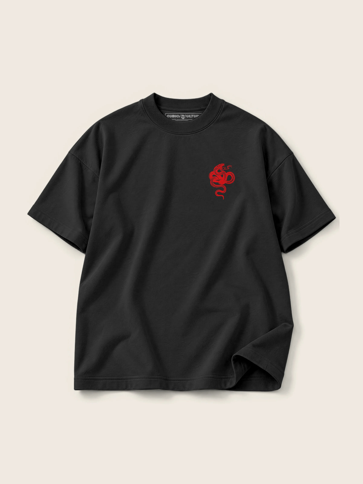 Cubica Snake · Camiseta Semi Oversize con Cortes 410g — Imagen del producto 8