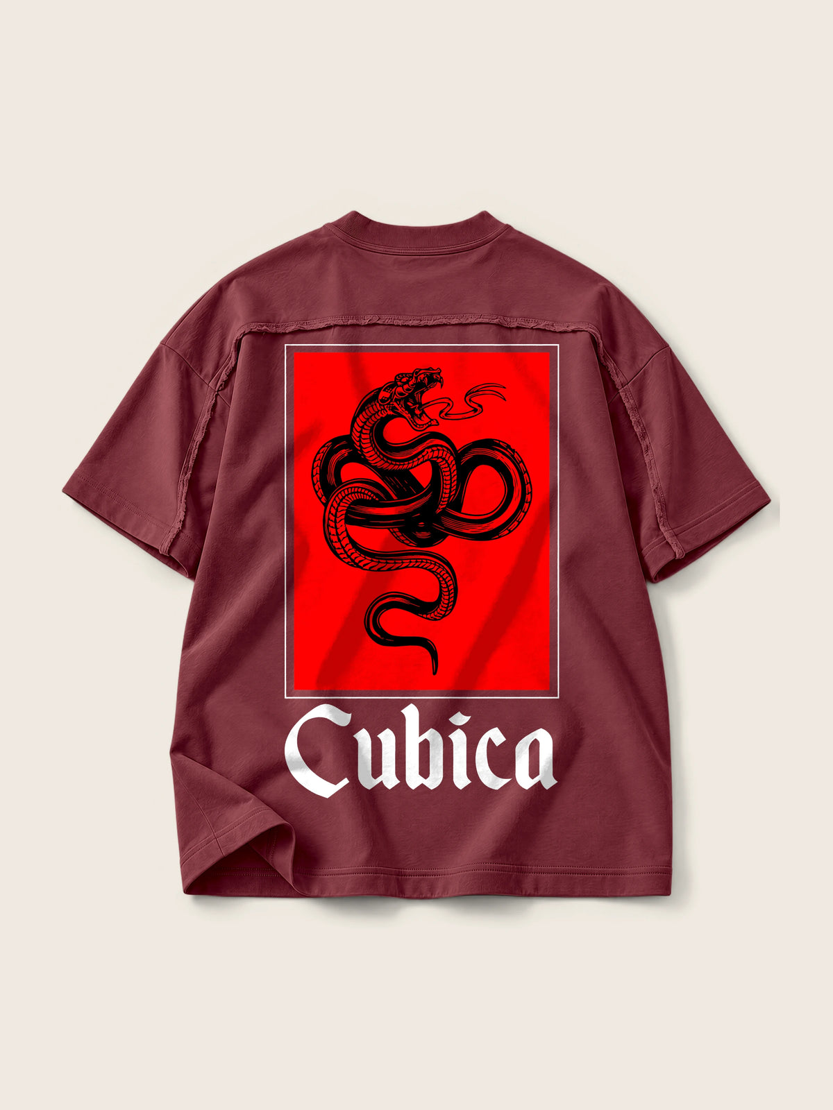 Cubica Snake · Camiseta Semi Oversize con Cortes 410g — Imagen del producto 11