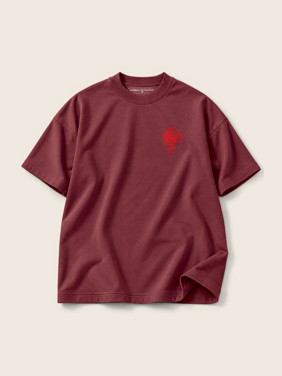 Cubica Snake · Camiseta Semi Oversize con Cortes 410g — Imagen del producto 12