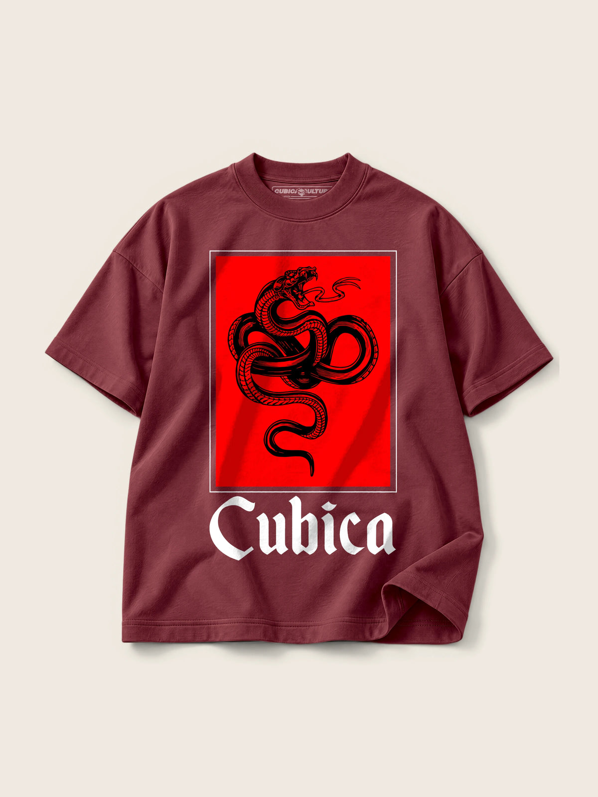 Cubica Snake · Camiseta Semi Oversize con Cortes 410g — Imagen del producto 9