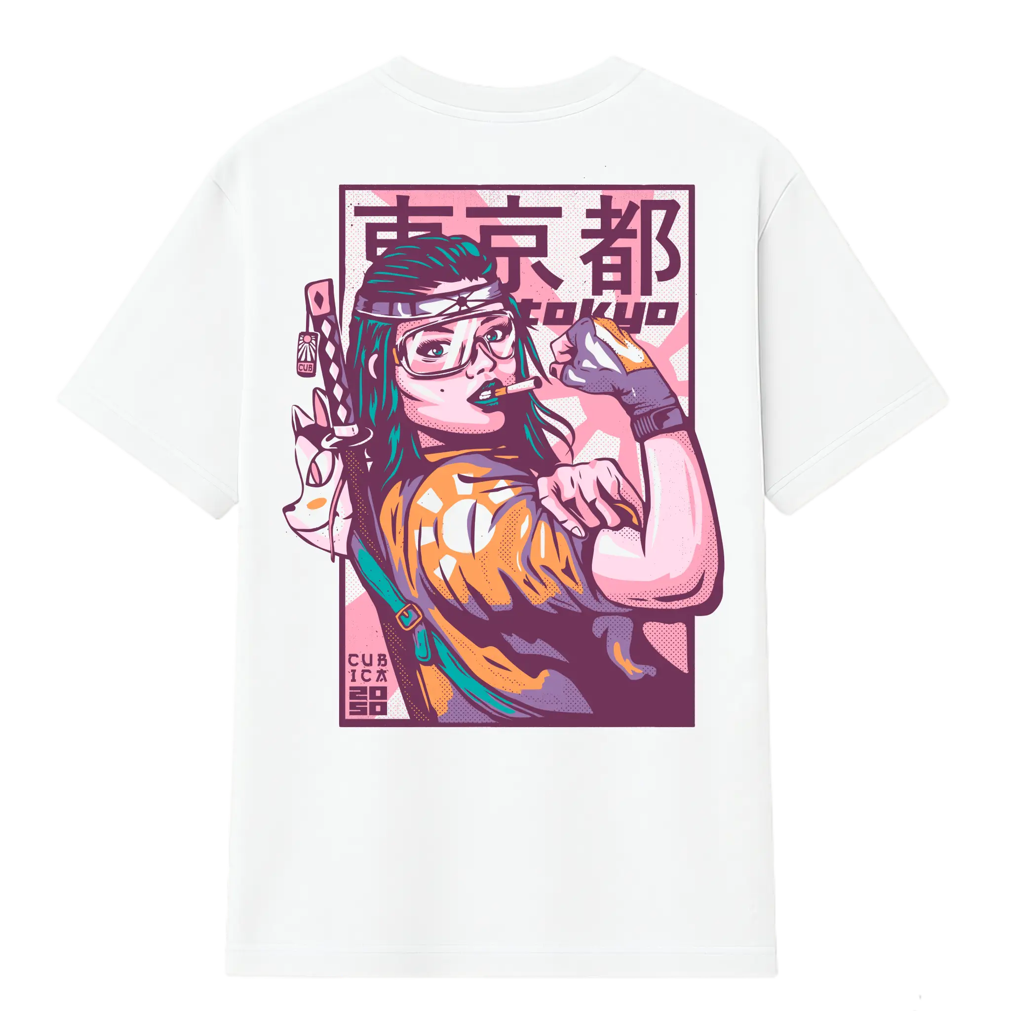 Camiseta Cubica Tokyo Neon 2050 (PB)