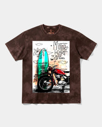 Camiseta Motor Heart Big Front Oversize Acid Marron