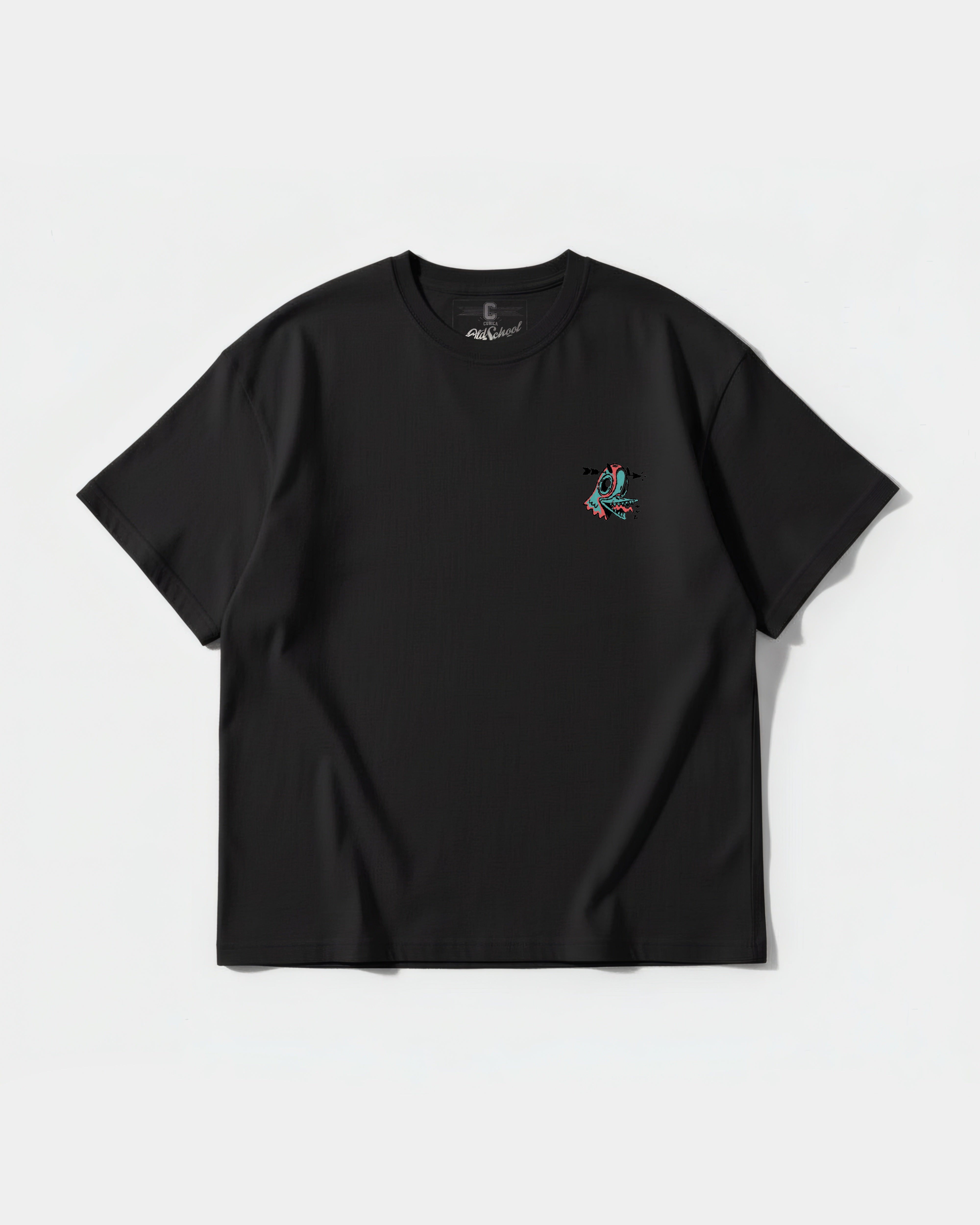 Camiseta Crazy Paloma Pocket Front Oversize Basic Negro