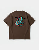 Camiseta Crazy Paloma Big Back Oversize Basic Marron