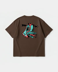 Camiseta Crazy Paloma Big Back Oversize Basic Marron