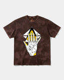 Camiseta Iluminati Hand Big Front Oversize Acid Marron