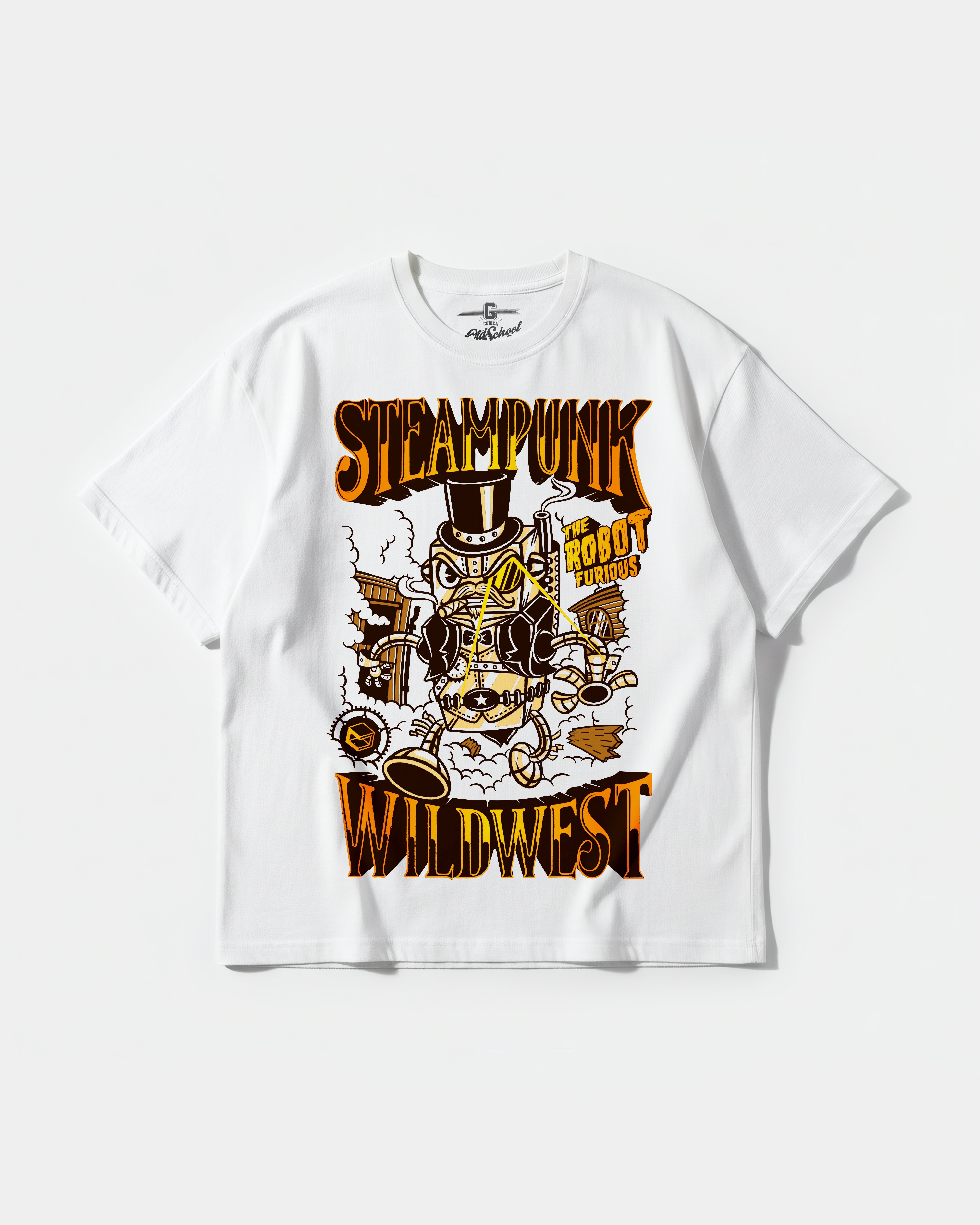 Camiseta Steampunk Wildest Big Front Oversize Basic