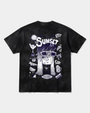 Camiseta Enjoy Sunset Big Back Oversize Acid Negro