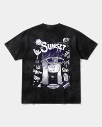Camiseta Enjoy Sunset Big Back Oversize Acid Negro