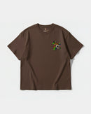 Camiseta Tiger Skull Pocket Front Oversize Basic Marron