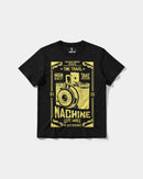Camiseta Machine Photo Big Front Regular Basic Negro