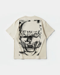 Camiseta Skull Tiger Pocket Front Oversize Basic Beige