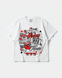 Camiseta Wasting Time 777 Big Front Oversize Basic Blanco