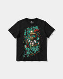 Camiseta Hipster Bear Big Front Regular Basic Negro