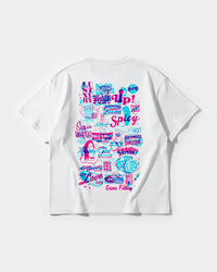 Camiseta Spicy Girl Big Back Oversize Basic Blanco