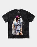 Camiseta Robot Girl Big Front Oversize Acid Negro