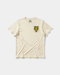 Camiseta Leopard Pocket Front Regular Basic Beige