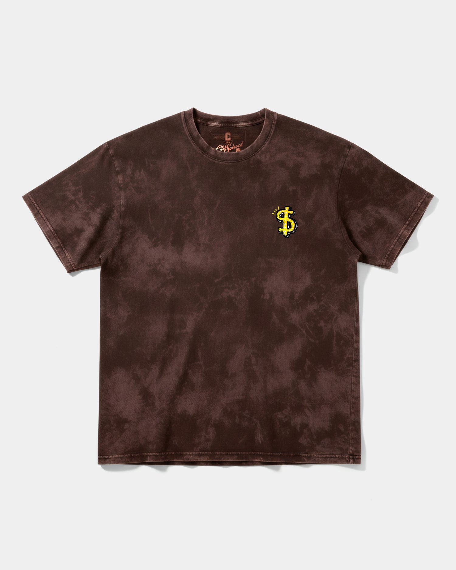 Camiseta Money Money Pocket Front Oversize Acid Marron