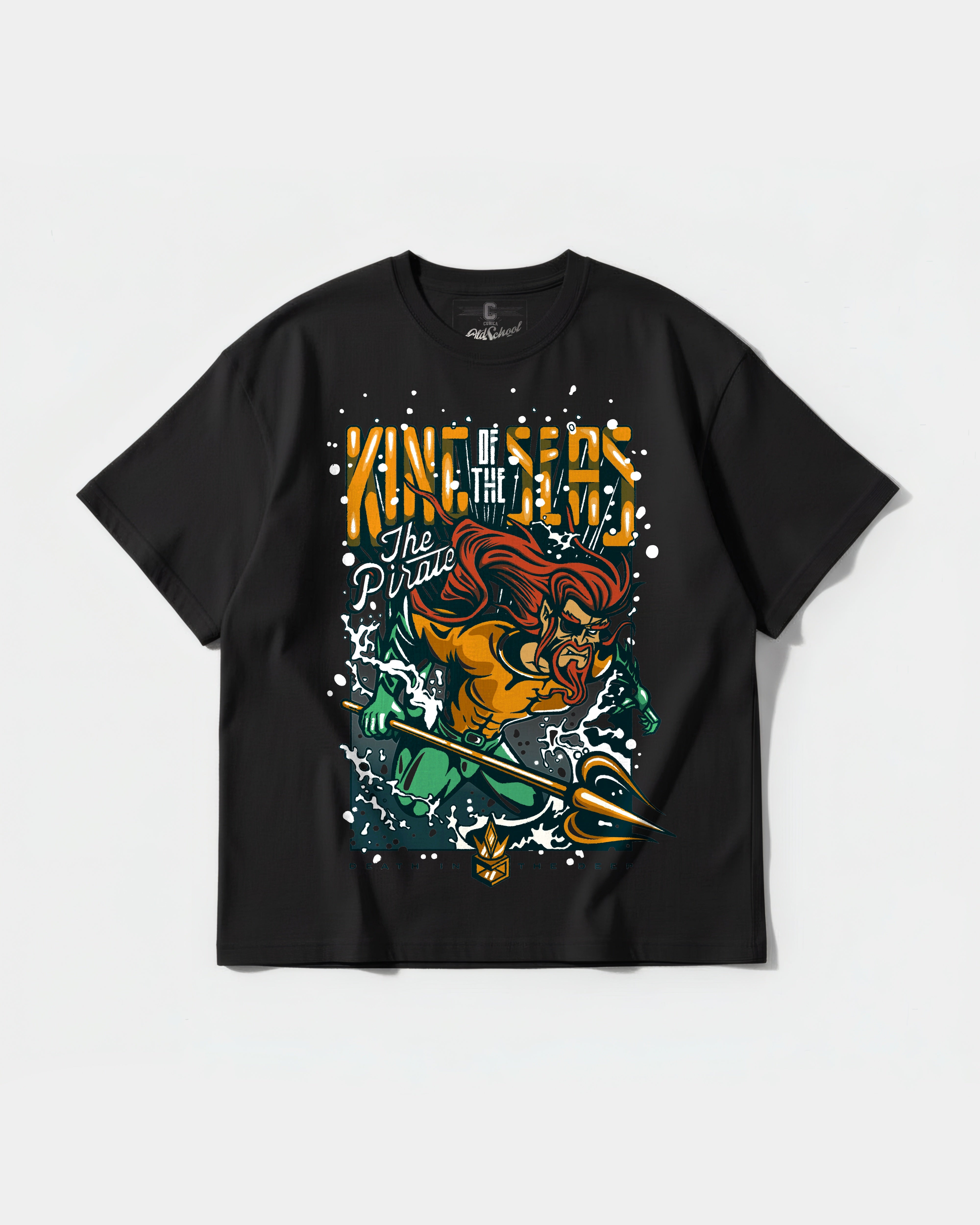 King Of Seas Big Front Oversize Basic T-shirt