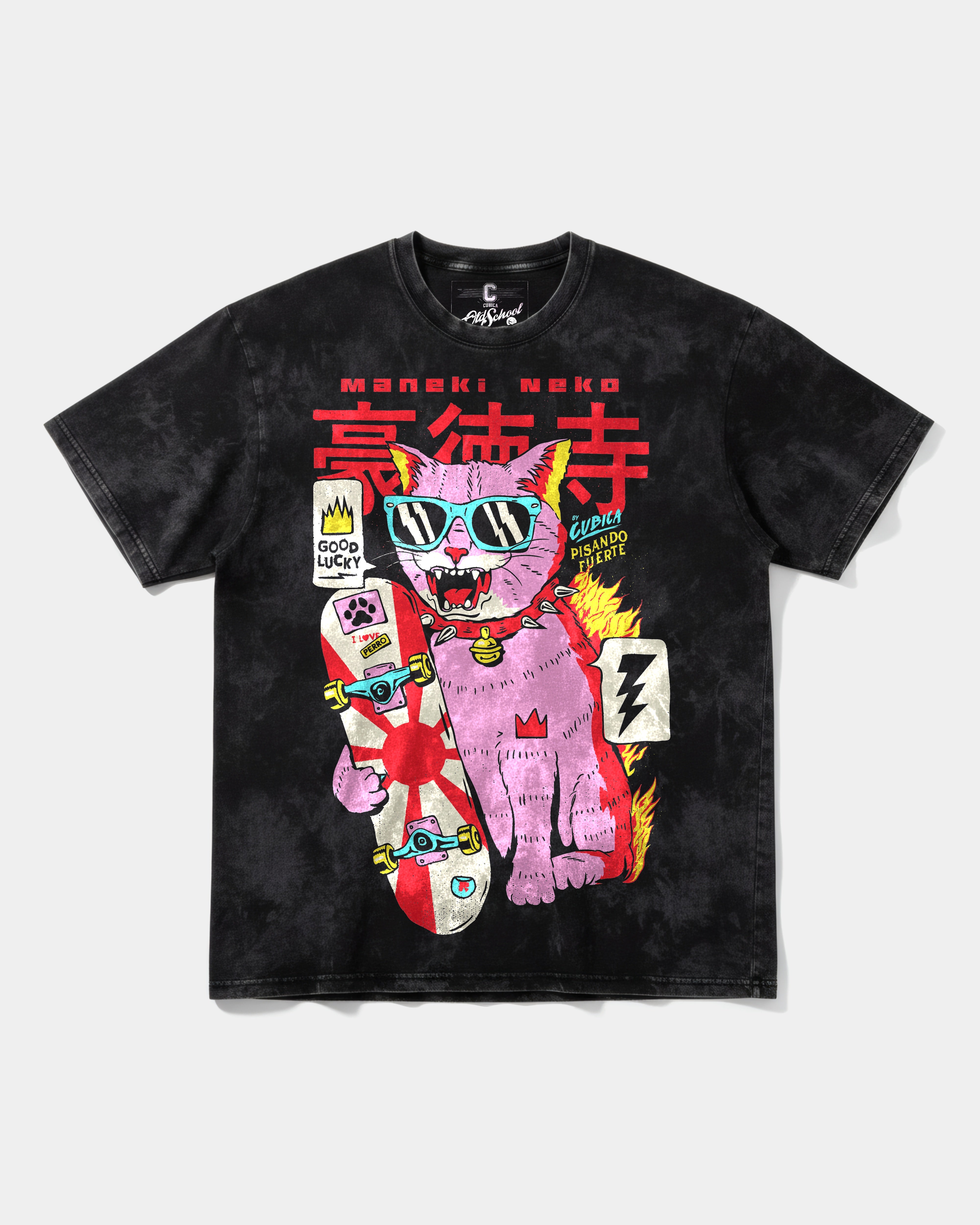 Camiseta Good Lucky Big Front Oversize Acid