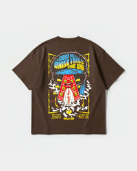 Camiseta Hendrix Big Back Oversize Basic Marron