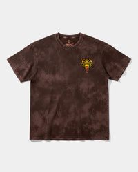 Camiseta Leopard Pocket Front Oversize Acid Marron