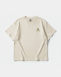 Camiseta Iluminati Hand Pocket Front Oversize Basic Beige